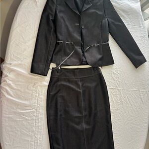 Elegant Black Skirt Set